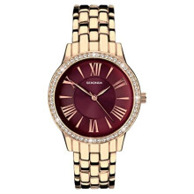 Sekonda Ladies Ruby Classic Watch Rose Gold Case & Alloy Bracelet with Ruby Dial 40290