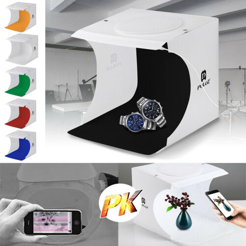 Portable Mini LED Studio Photo Box Light Photography Prop Backdrop Room Cube Tent 2
