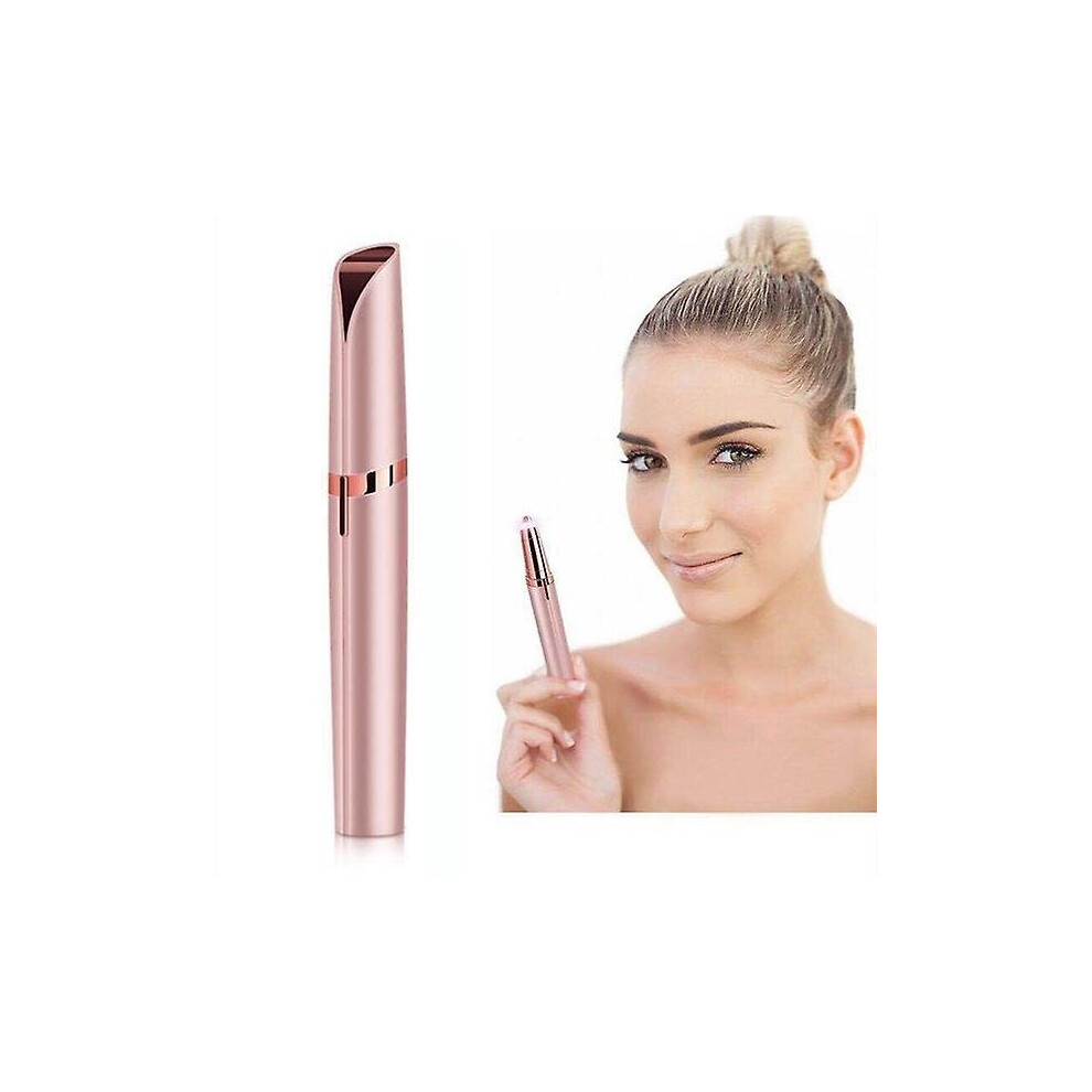 (Rose Gold) Electric Eyebrow Trimmer Automatic Painless Eyebrow Hair Remover For Women