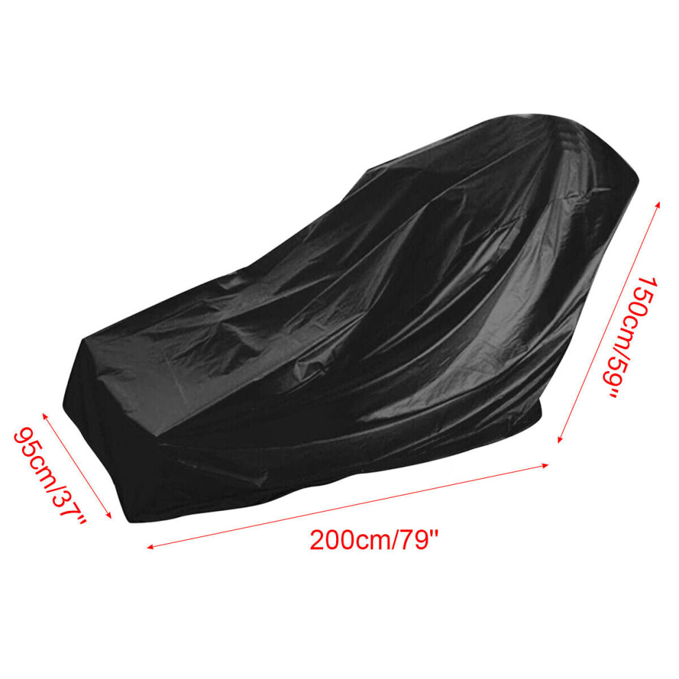 (Black) 210D Oxford Cloth Bike Protective Cover Waterproof Dustproof Treadmill Machine Cover