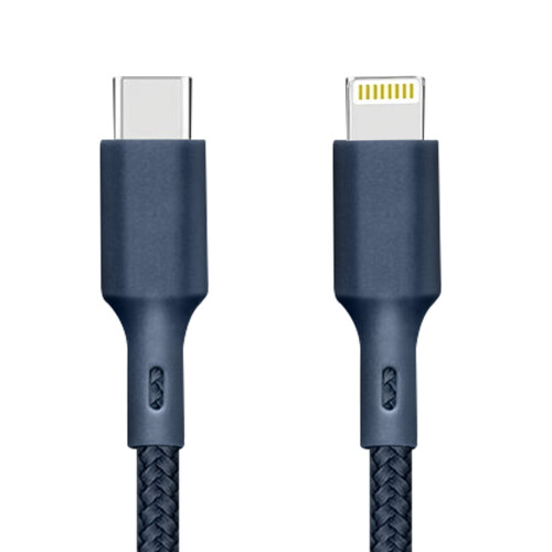 Câble USB C/Lightning - JUST GREEN - 2 m - Recyclable - Charge et synchronisation - Coton 1
