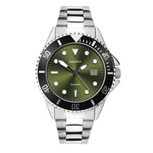 Sekonda Men's Sports Quartz Watch Analogue Display, Khaki Dial and Stainless Steel Bracelet 1925