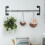 Wall Mount Hanging Garment Storage Rack Industrial Pipe Clothes  Rack 9