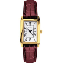 Sekonda Classic Ladies Quartz Watch with White Dial Analogue Display and Burgundy Strap 40337