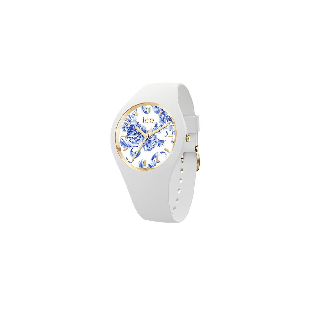 Ice-Watch - ICE Blue White Porcelain - Women's Wristwatch With Silicon Strap - 019227 (Medium)