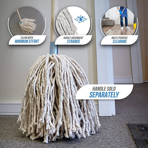 5x Cotton Mop Heads Replacement String Floor Cleaning Heavy Duty PY12 2