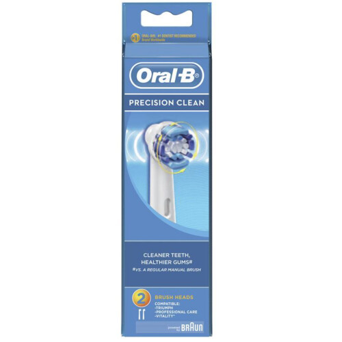 Oral-B Precision Clean Replacement Brush Heads, 2-Count