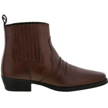 (Tan Brown, Uk 12) Woodland Nebraska Mens Western Cowboy Pull On Chelsea Ankle Boots