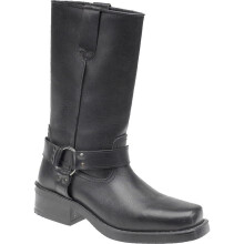(Black, UK 8) Gringos Woodland Harley High Mens Leather Cowboy Biker Boots