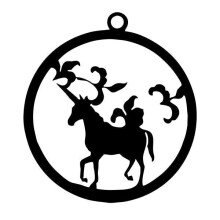 (C) Acrylic DIY Frame Bezel Pendant Black Plastic UV Resin Box Christmas Decoration Gift 8 Pattern with Hole