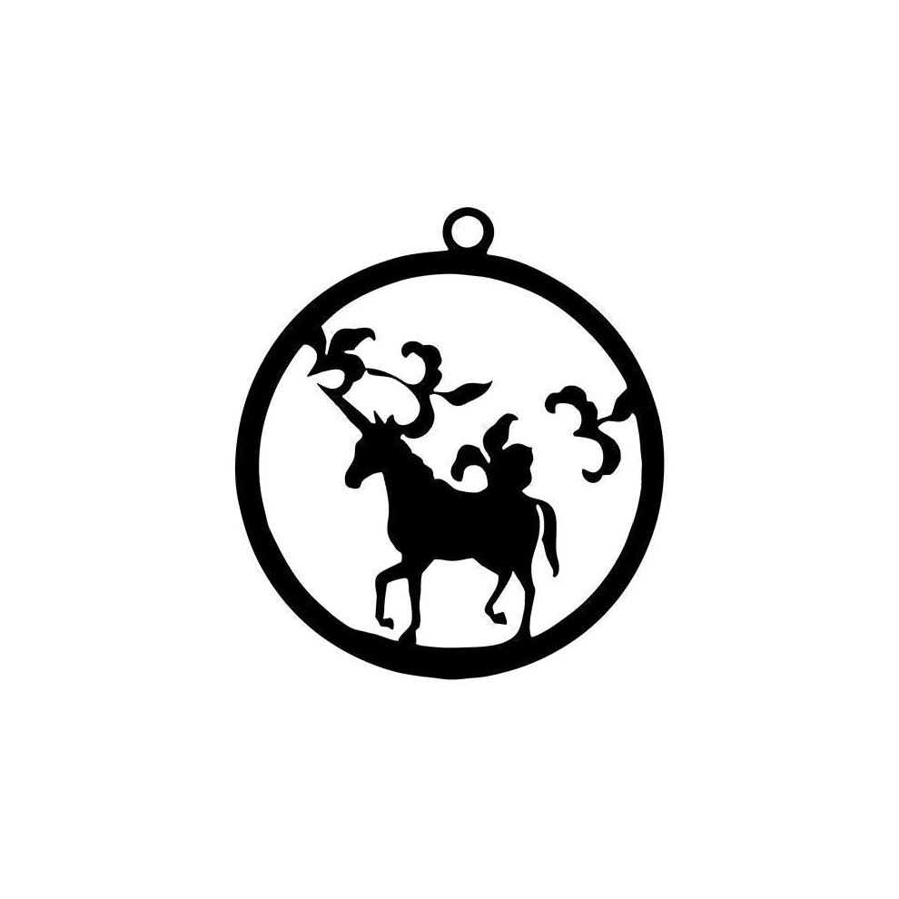 (C) Acrylic DIY Frame Bezel Pendant Black Plastic UV Resin Box Christmas Decoration Gift 8 Pattern with Hole
