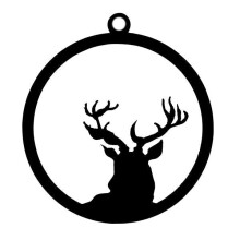 (A) Acrylic DIY Frame Bezel Pendant Black Plastic UV Resin Box Christmas Decoration Gift 8 Pattern with Hole