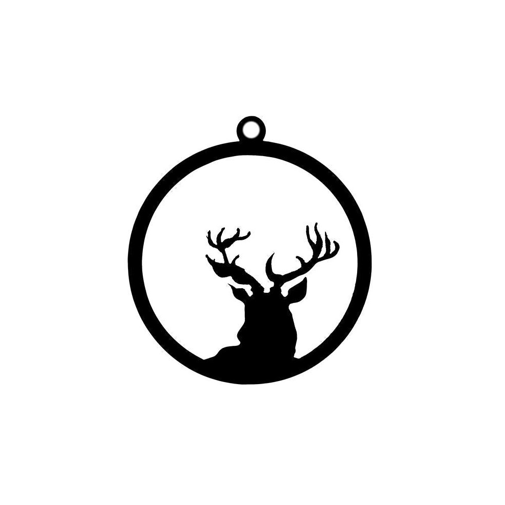 (A) Acrylic DIY Frame Bezel Pendant Black Plastic UV Resin Box Christmas Decoration Gift 8 Pattern with Hole