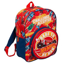 Hot Wheels Backpack for Kids Large Cars School Travel Sports Bag with Drinks Holder