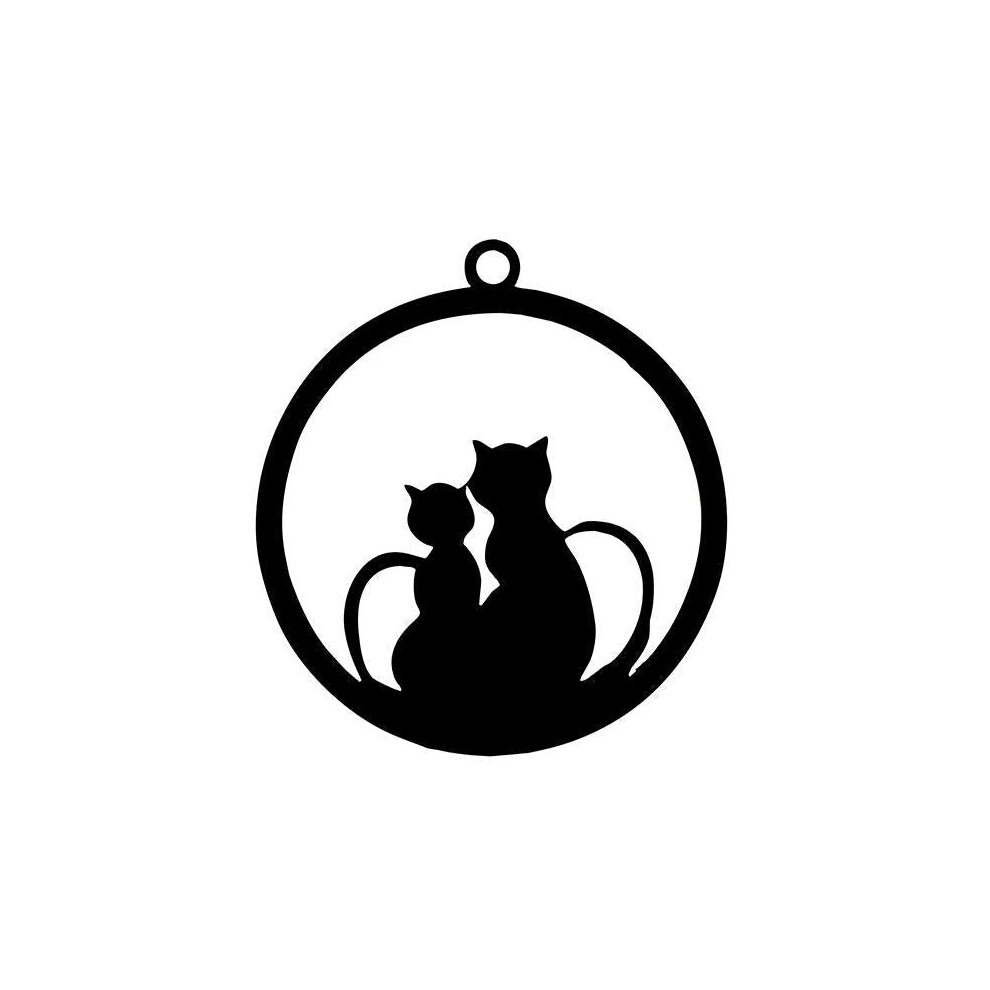 (G) Acrylic DIY Frame Bezel Pendant Black Plastic UV Resin Box Christmas Decoration Gift 8 Pattern with Hole