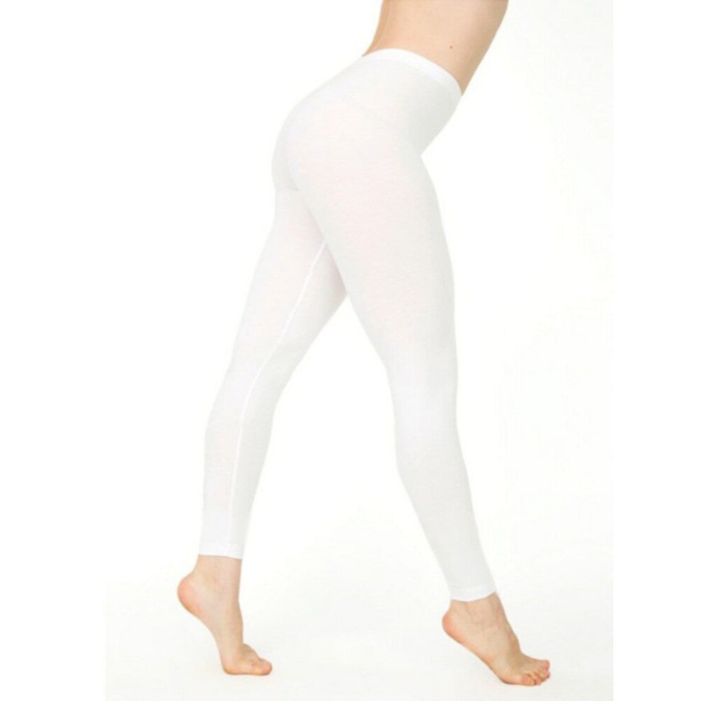 (White, XL) Women High Waist Yoga Fitness Pants Stretch Leggings