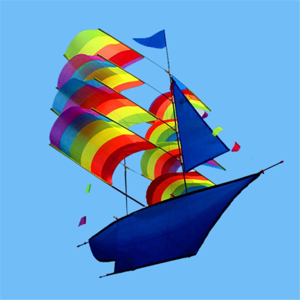 Huge 37"3D Stereo Sailboat Kite Big Size Flying Outdoor Toy