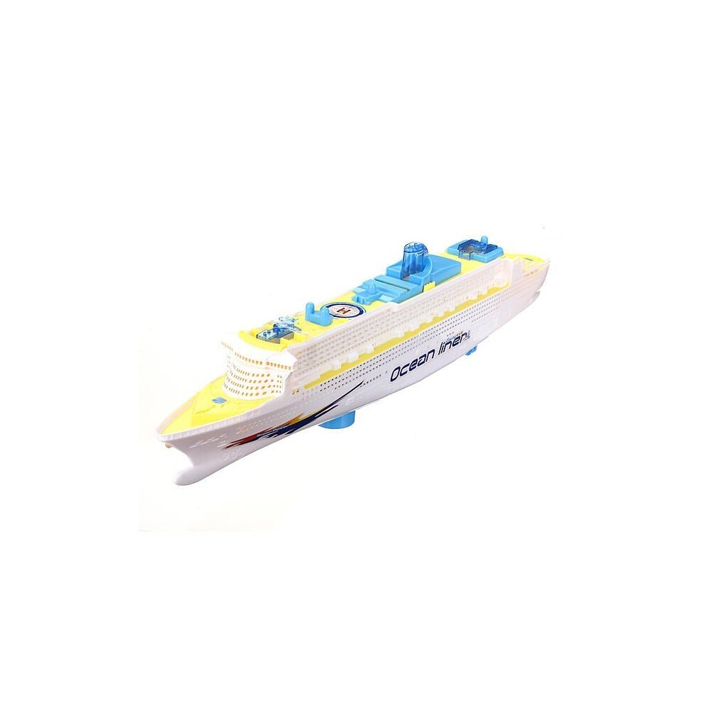 Ocean Liner Cruise Ship Boat Electric Toys Flash LED Lights Sounds Kids Christmas Gift