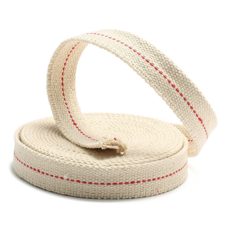 7/8 Inch Flat Cotton Wick 15 Foot Length Wick For Oil Lamps and Lanterns 4.5M