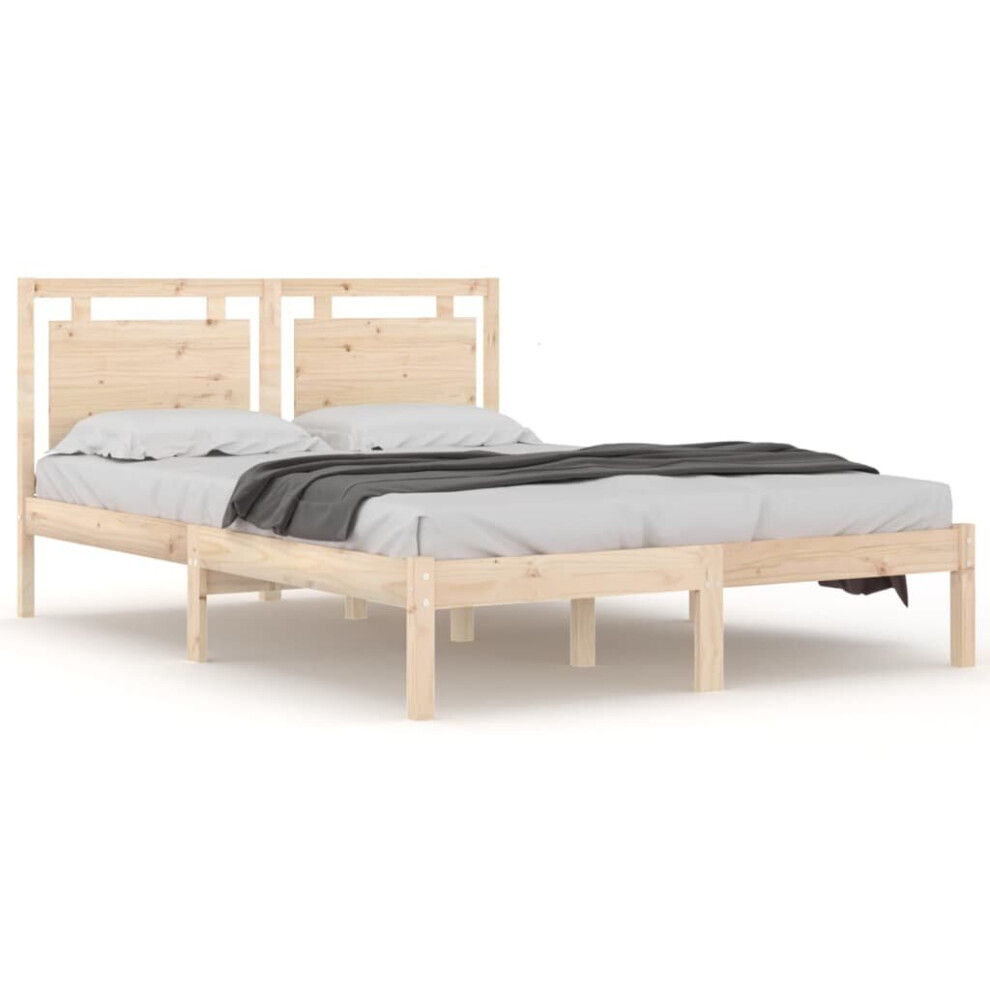 (brown, 120 x 190 cm) vidaXL Solid Wood Bed Frame Wooden Platform Bed Bedstead Multi Colours/Sizes