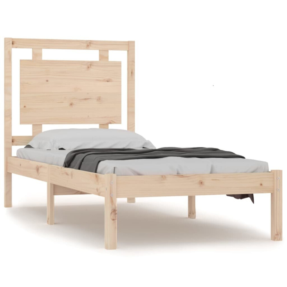 Vidaxl (, 100 X 200 Cm) Bed Frame Wooden Platform Bed Bedstead Bedroom Bed Base Solid Wood Brown