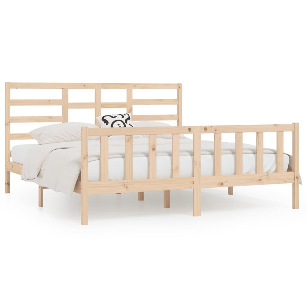 (brown, 180 x 200 cm) vidaXL Solid Wood Pine Bed Frame Wooden Bedstead Bed Base Multi Colours/Sizes