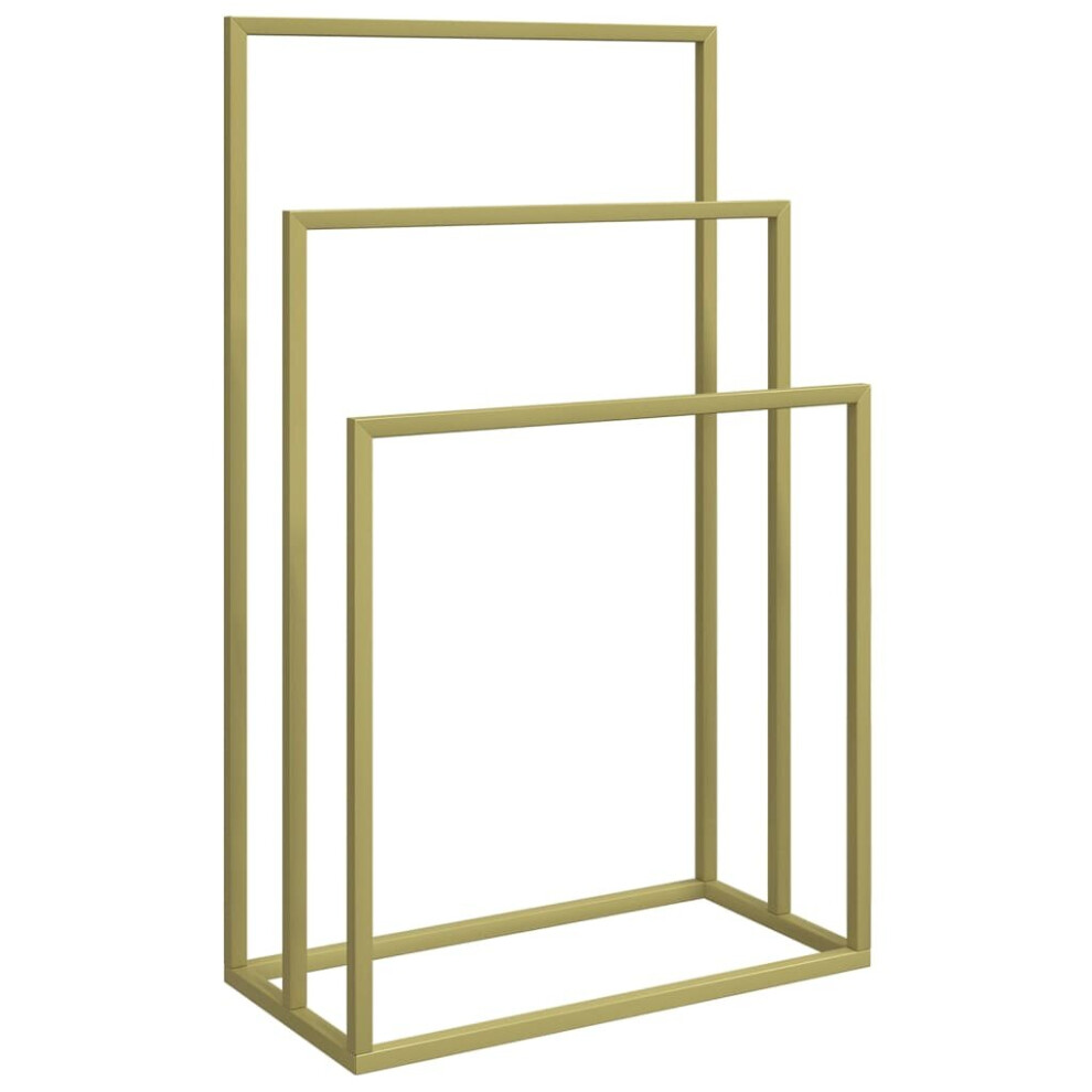 Vidaxl (, 48 X 24 X 79 Cm) Freestanding Towel Rack Iron Towel Holder Multi Colours 78.5/79 Cm Gold