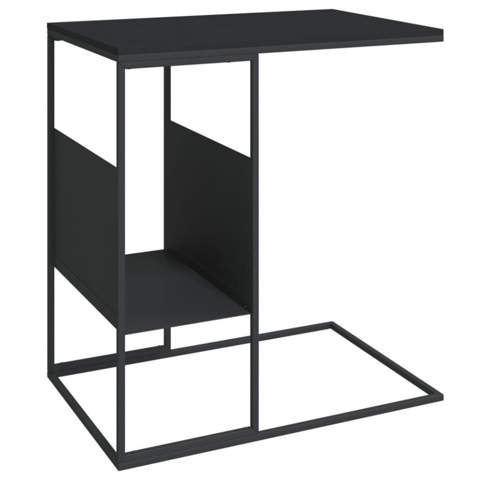 Vidaxl (Black, 55 X 36 X 59.5 Cm) Side Table Engineered Wood Multi Colours/Sizes With/Without Wheels