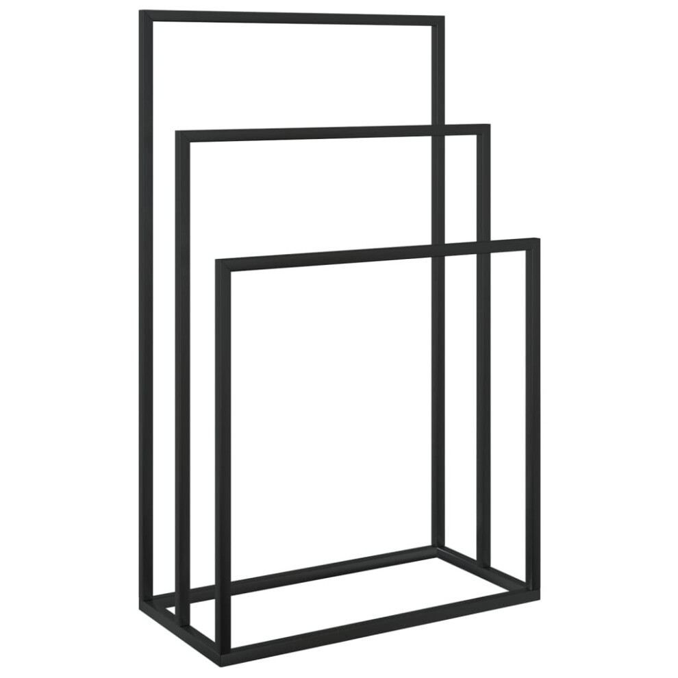 Vidaxl (, 48 X 24 X 79 Cm) Freestanding Towel Rack Iron Towel Holder Multi Colours 78.5/79 Cm Black