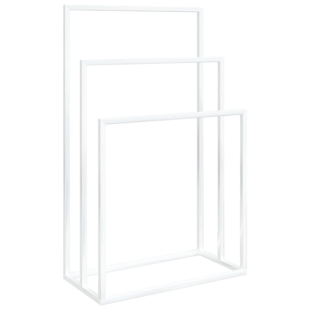 Vidaxl (, 48 X 24 X 79 Cm) Freestanding Towel Rack Iron Towel Holder Multi Colours 78.5/79 Cm White