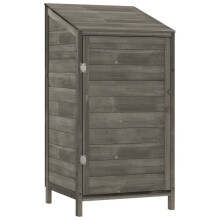 vidaXL Geräteschuppen Anthrazit 55x52x112 cm Massivholz Tanne