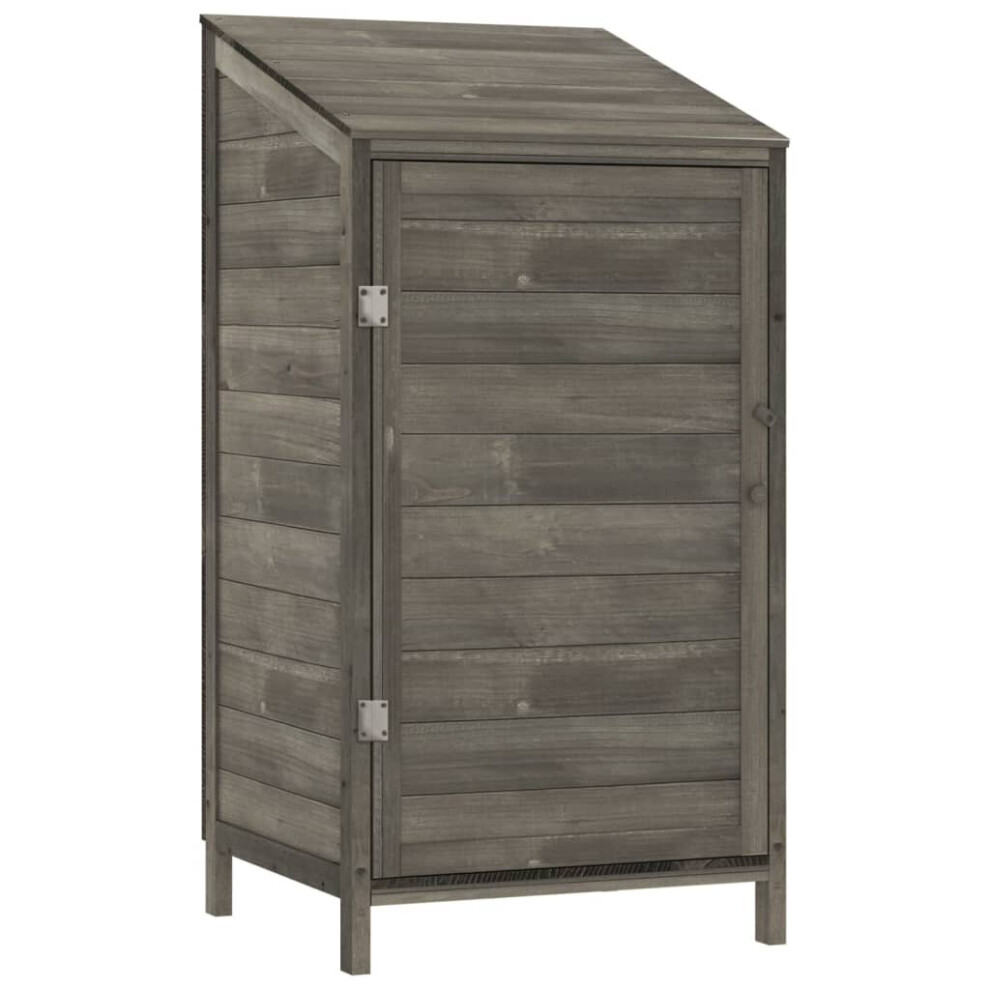Vidaxl (Anthracite, 55 X 52 X 112 Cm) Garden Shed Outdoor Storage House Patio Tool Organiser Solid Wood Fir