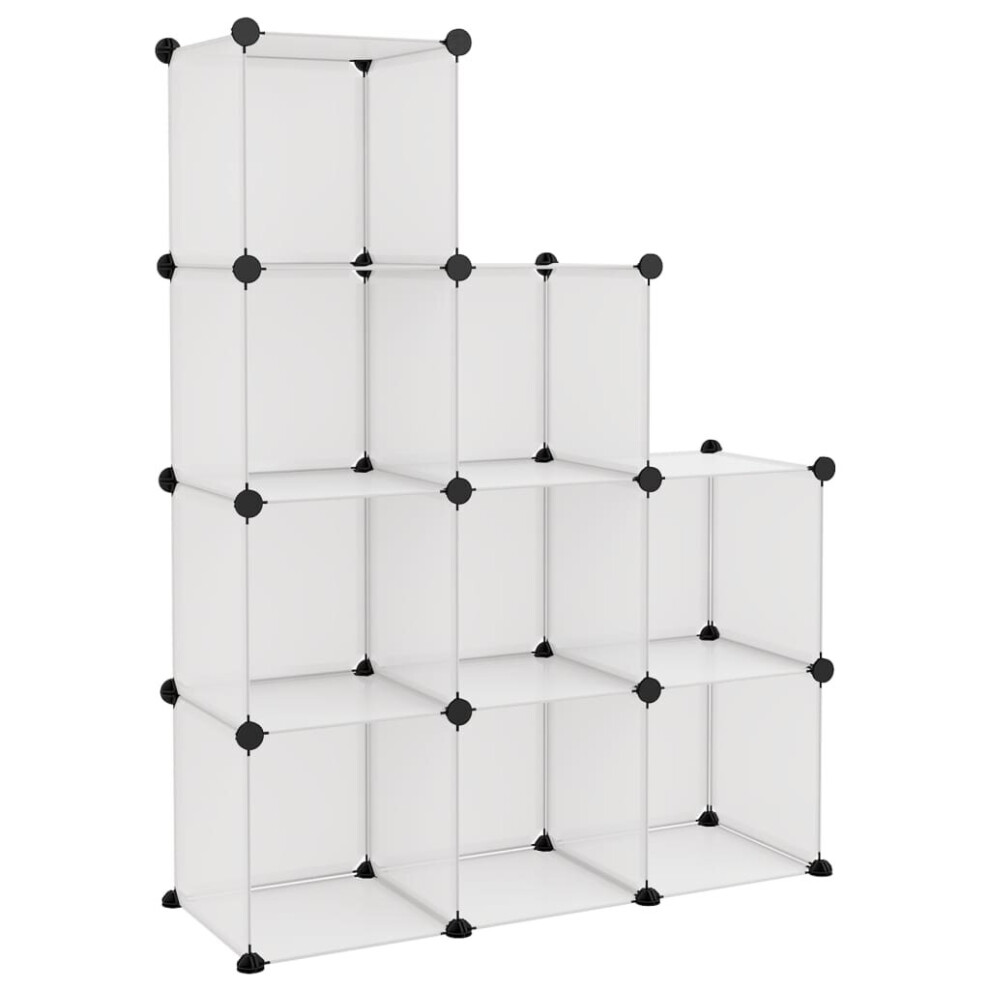 Vidaxl (Transparent, 95.5 X 31.5 X 124 Cm) Storage Cube Organiser Pp Shoe Rack Room Divider Multi Colours/Sizes