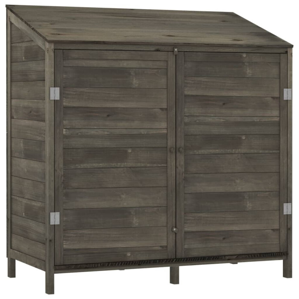 Vidaxl (Anthracite, 102 X 52 X 112 Cm) Garden Shed Outdoor Storage House Patio Tool Organiser Solid Wood Fir