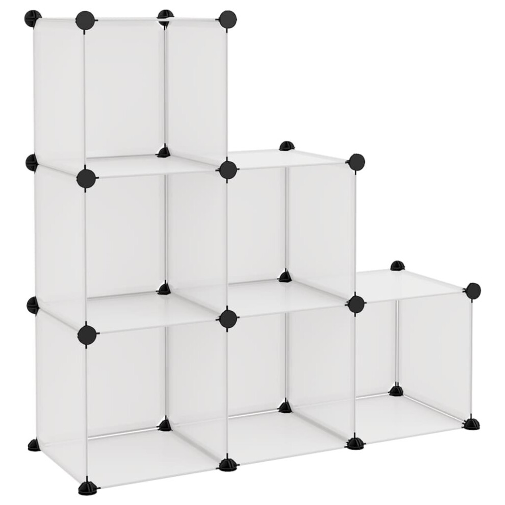 Vidaxl (Transparent, 94.5 X 31.5 X 93 Cm) Storage Cube Organiser Pp Shoe Rack Room Divider Multi Colours/Sizes