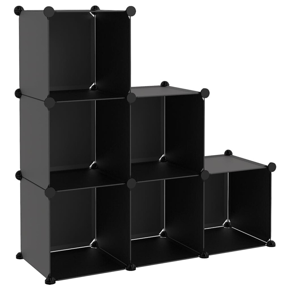 (black, 94.5 x 31.5 x 93 cm) vidaXL Storage Cube Organiser PP Shoe Rack Room Divider Multi Colours/Sizes