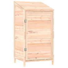vidaXL Geräteschuppen 55x52x112 cm Massivholz Tanne