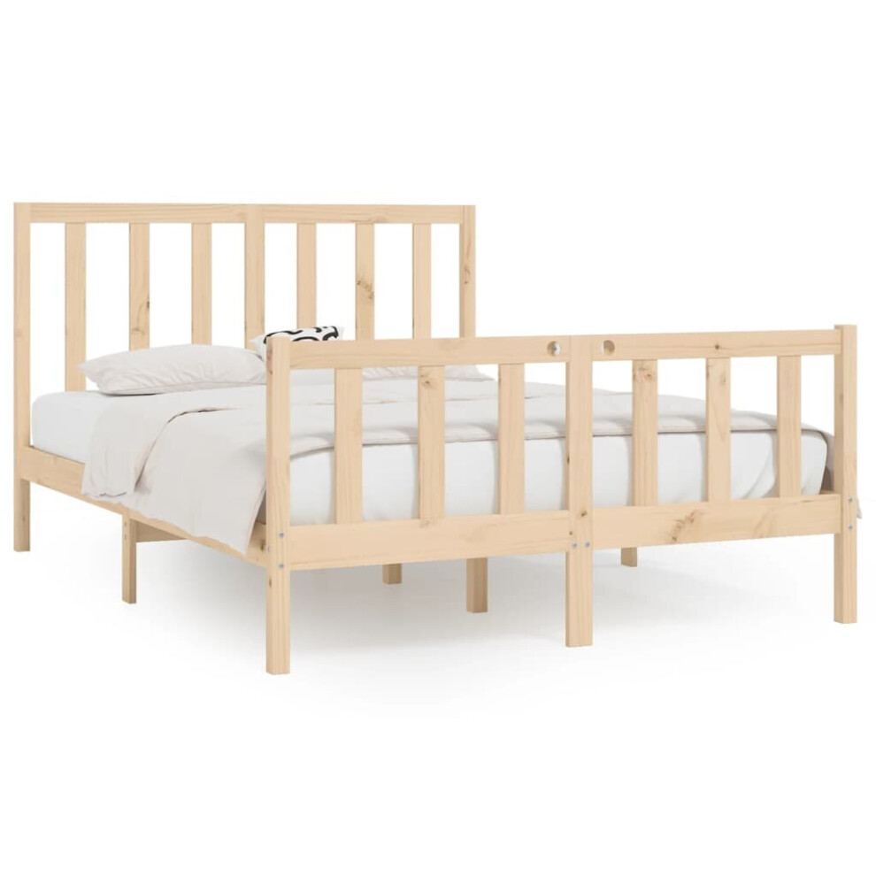 (brown, 140 x 200 cm) vidaXL Solid Wood Bed Frame Home Wooden Bedstead Bed Base Multi Colours/Sizes