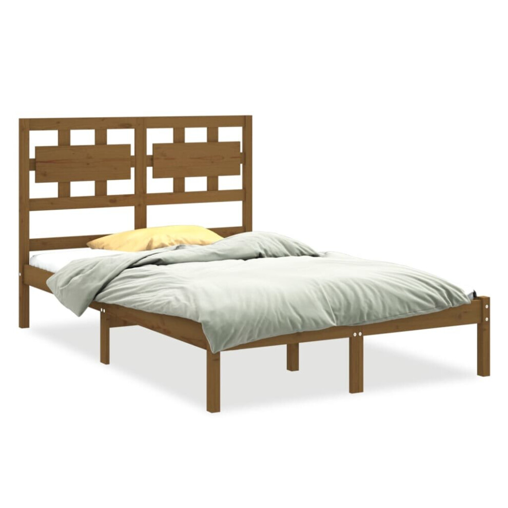 (honey brown, 120 X 200 cm) vidaXL Solid Wood Bed Frame Bedroom Bedstead Bed Base Multi Colours/Sizes