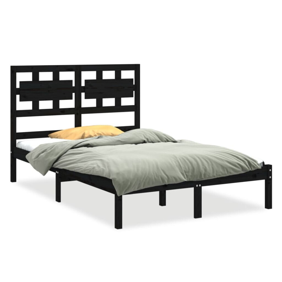 (black, 120 x 200 cm) vidaXL Solid Wood Bed Frame Bedroom Bedstead Bed Base Multi Colours/Sizes