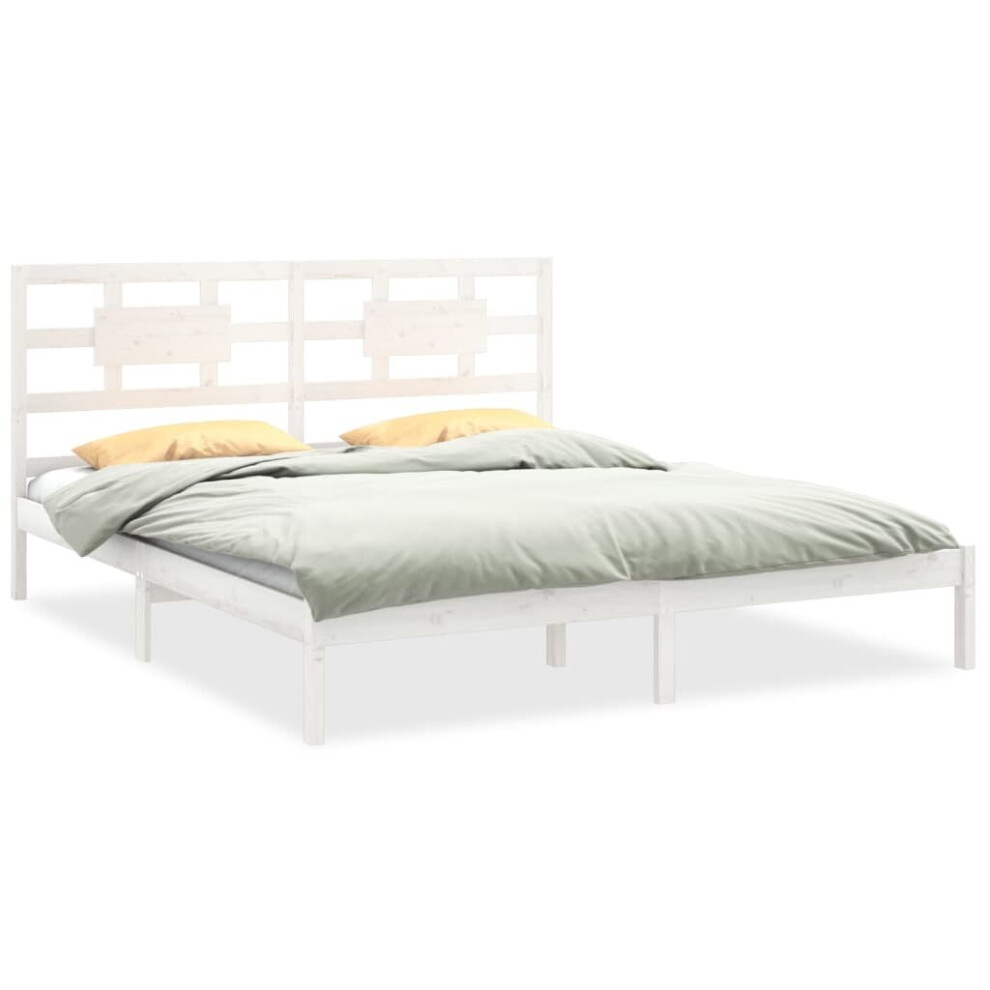 (white, 180 x 200 cm) vidaXL Solid Wood Bed Frame Bedroom Bedstead Bed Base Multi Colours/Sizes