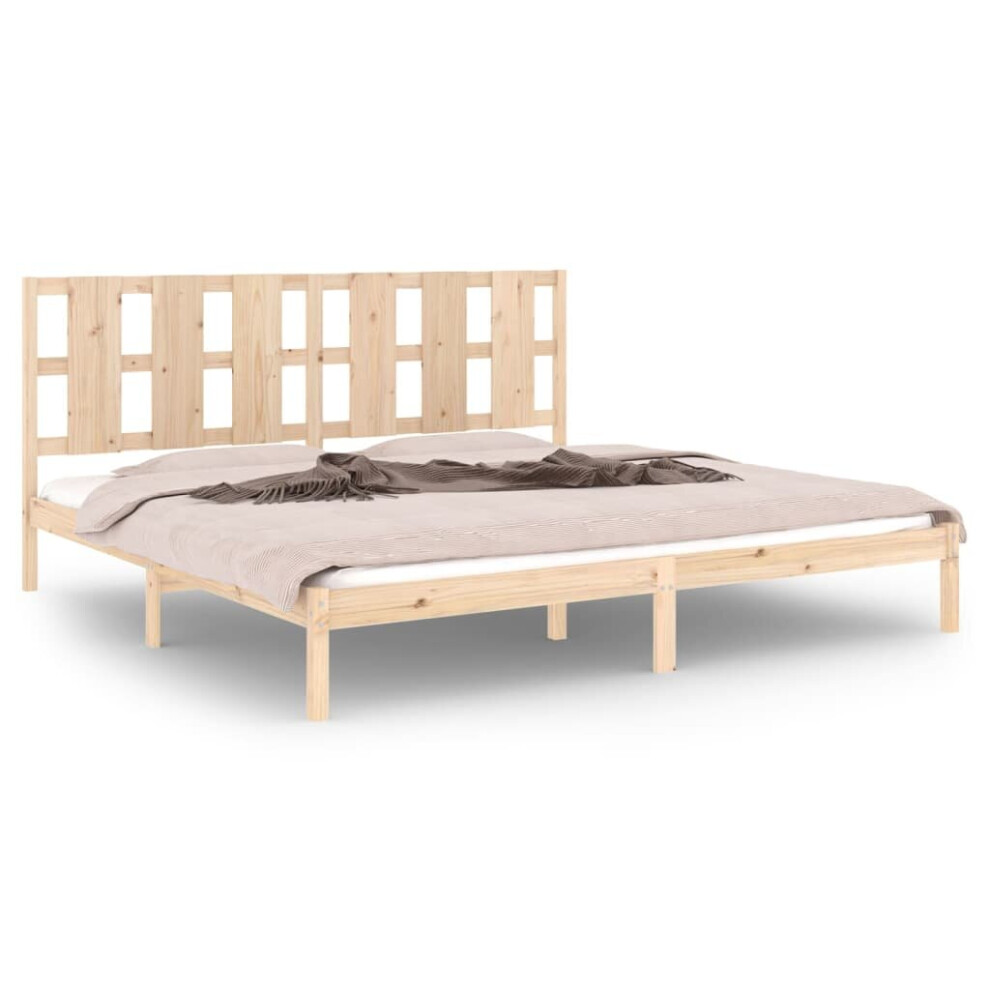 Vidaxl (Brown, 180 X 200 Cm) Solid Wood Pine Bed Frame Wooden Bedstead Bed Base Multi Colours/Sizes
