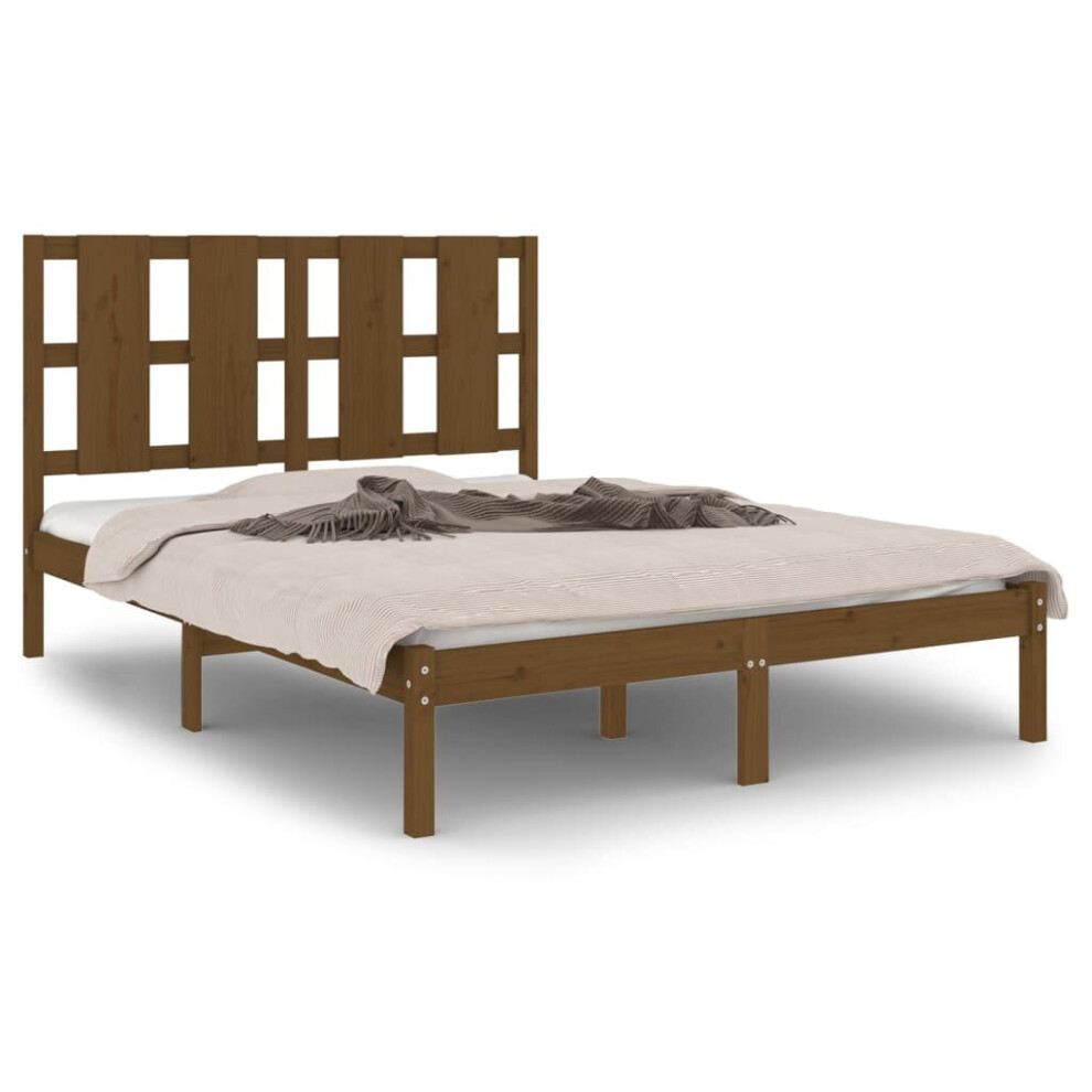 (honey brown, 120 x 200 cm) vidaXL Solid Wood Pine Bed Frame Wooden Bedstead Bed Base Multi Colours/Sizes