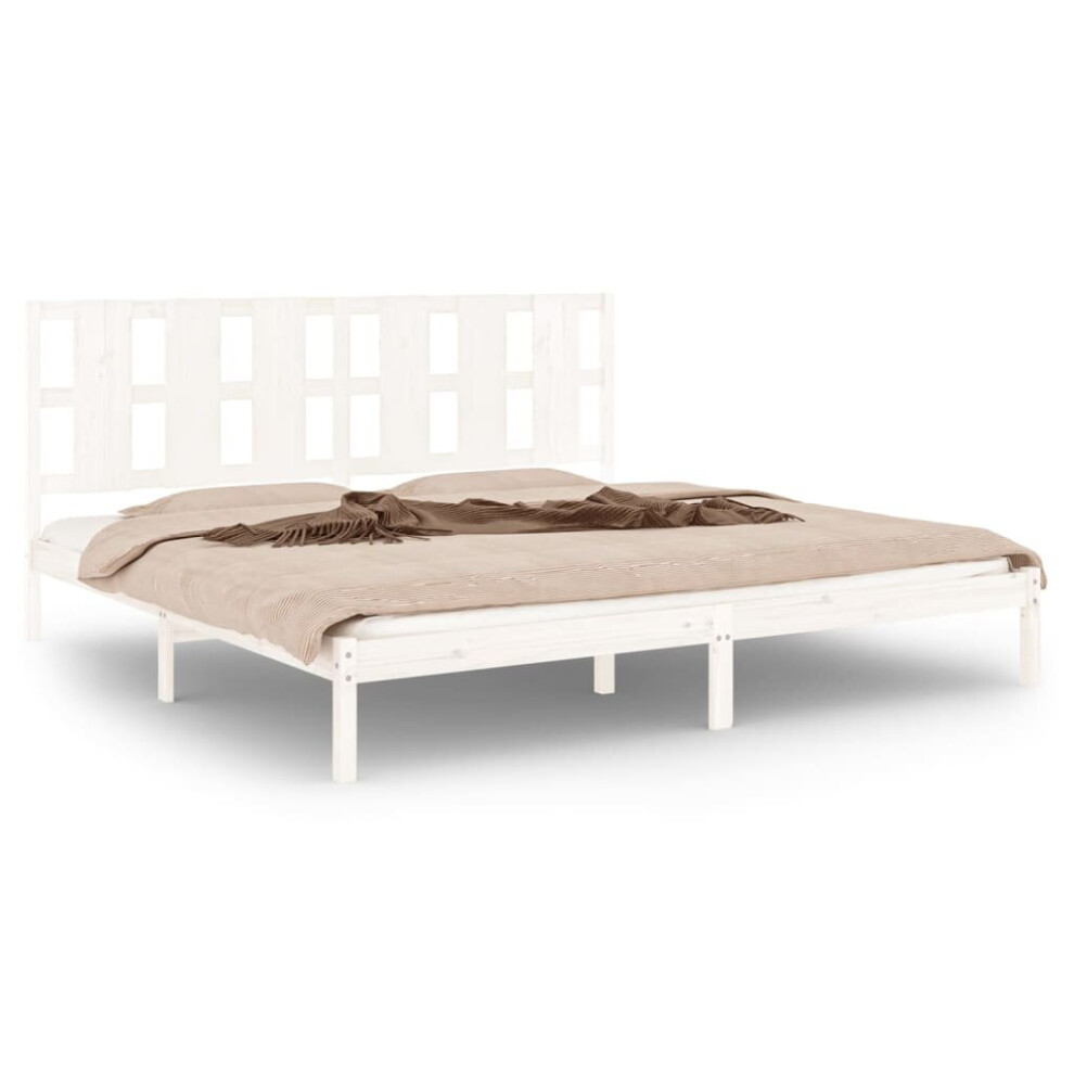 (white, 200 x 200 cm) vidaXL Solid Wood Pine Bed Frame Wooden Bedstead Bed Base Multi Colours/Sizes