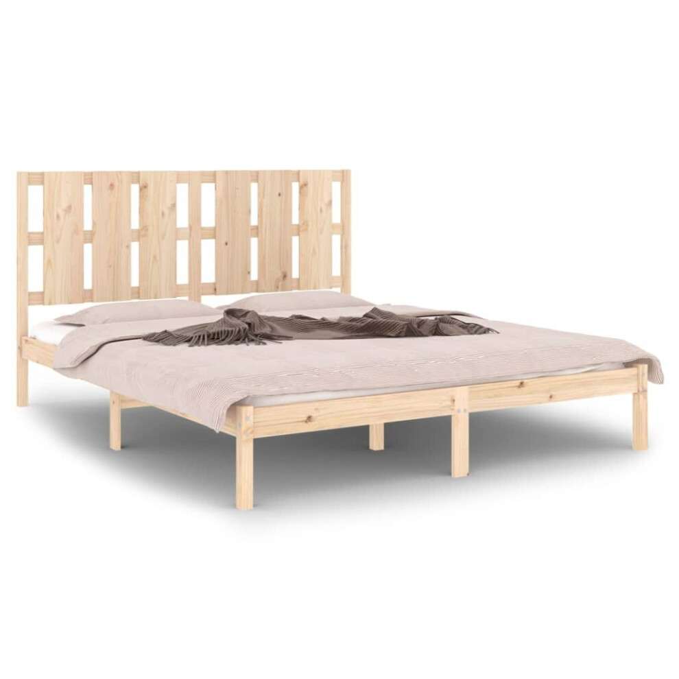 (brown, 160 x 200 cm) vidaXL Solid Wood Pine Bed Frame Wooden Bedstead Bed Base Multi Colours/Sizes