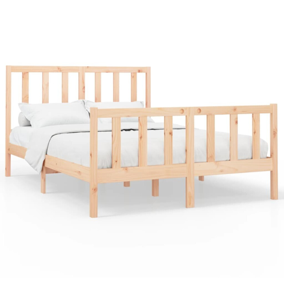 (brown, 140 x 200 cm) vidaXL Solid Wood Pine Bed Frame Wooden Bedstead Bed Base Multi Colours/Sizes