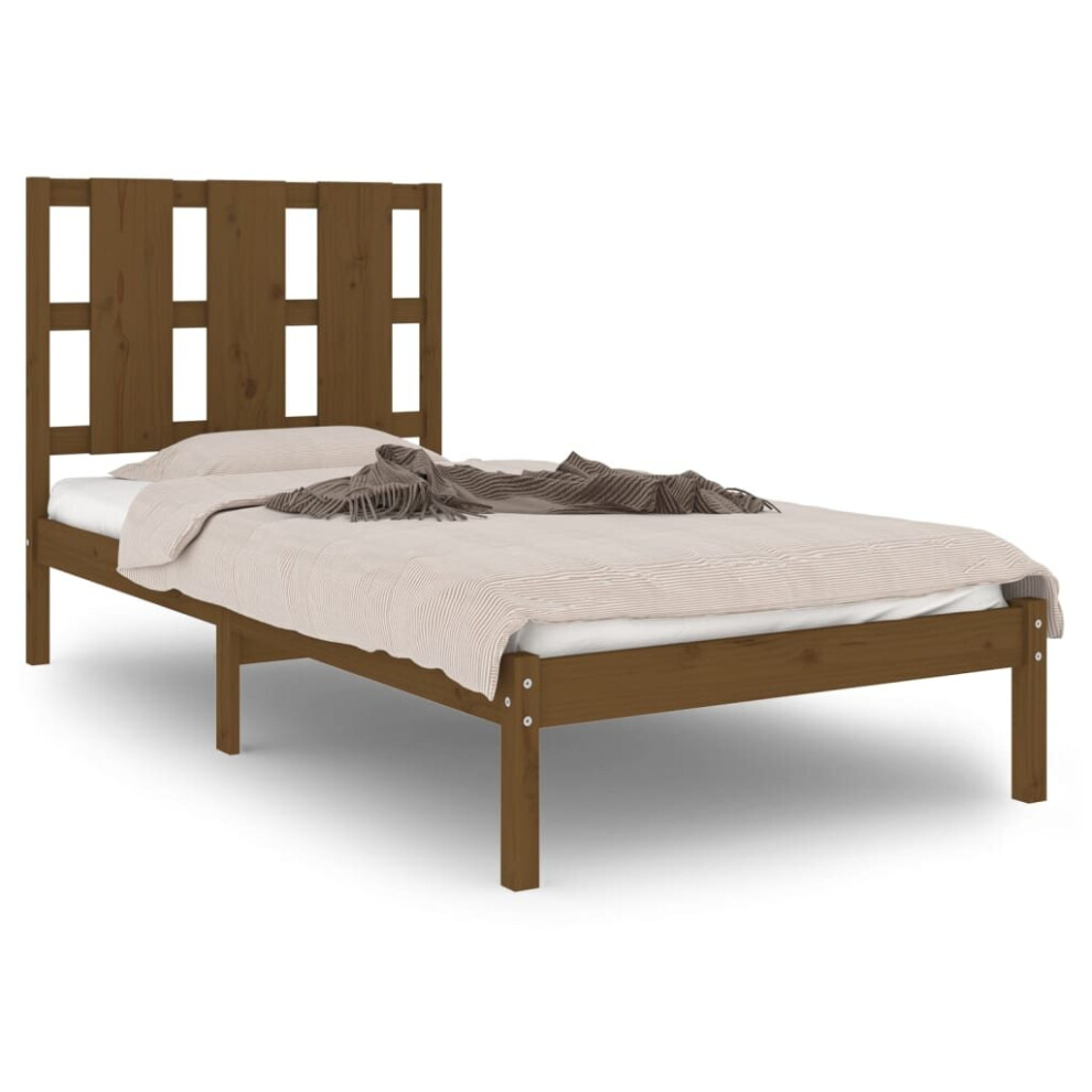 (honey brown, 100 x 200 cm) vidaXL Solid Wood Pine Bed Frame Wooden Bedstead Bed Base Multi Colours/Sizes