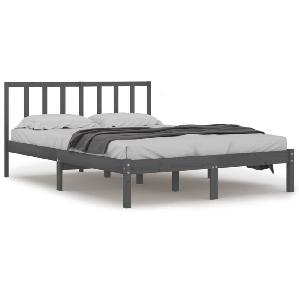 (grey, 120 x 200 cm) vidaXL Solid Wood Pine Bed Frame Wooden Bedstead Bed Base Multi Colours/Sizes