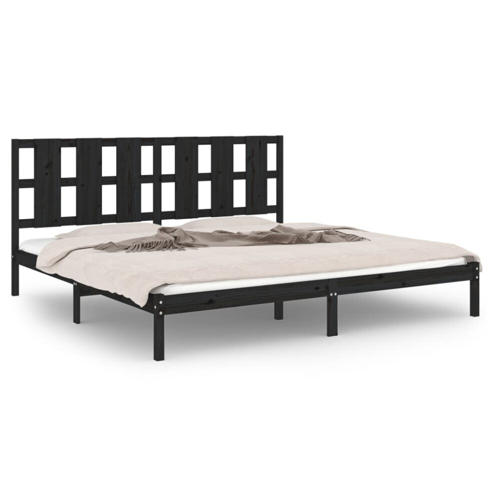 (black, 200 x 200 cm) vidaXL Solid Wood Pine Bed Frame Wooden Bedstead Bed Base Multi Colours/Sizes