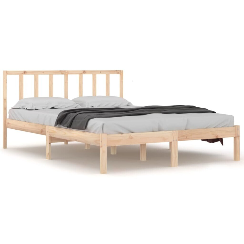 (brown, 140 x 200 cm) vidaXL Solid Wood Pine Bed Frame Wooden Bedstead Bed Base Multi Colours/Sizes